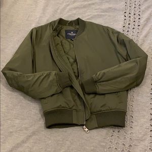 American Eagle Olive green bomber jacket S NWOT